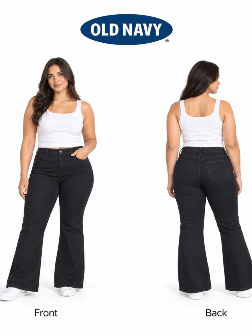 Old Navy Wow Boot-Cut Mid-Rise Jeans Black 10 Short NWT